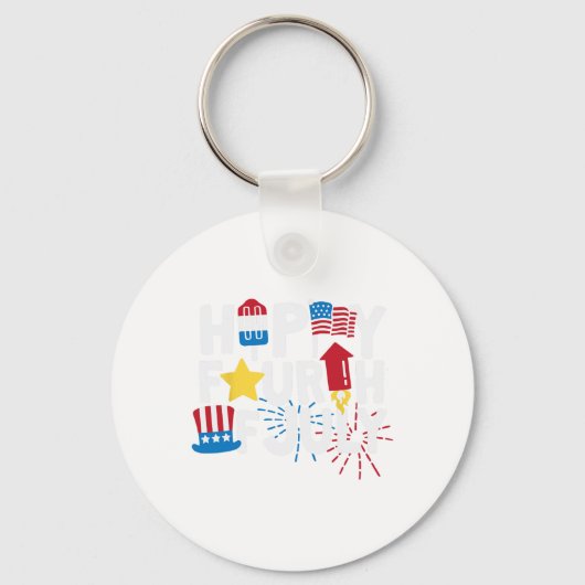 Porte-clés Joyeux 4 Juillet (Recto)