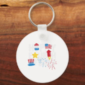 Porte-clés Joyeux 4 Juillet (Recto)