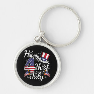 Porte-clés Joyeux 4 juillet Drapeau américain patriotique USA