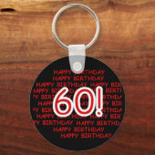 Porte-clés Joyeux 60e anniversaire (Recto)