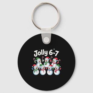 Porte-clés Joyeux 6 7 Six Sept Mème Noël Femmes Hommes Enfant