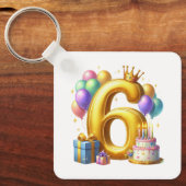 Porte-clés Joyeux 6e Anniversaire (Recto)