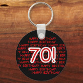 Porte-clés Joyeux 70e anniversaire (Recto)