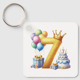 Porte-clés Joyeux 7ème Anniversaire