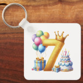 Porte-clés Joyeux 7ème Anniversaire (Recto)