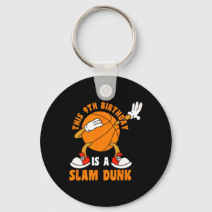 Porte-clés Joyeux 9 Anniversaire 9 Anniversaire Dab Basketbal