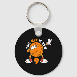 Porte-clés Joyeux 9 Anniversaire 9 Anniversaire MVP Basketbal