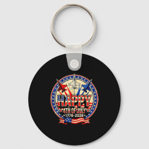 Porte-clés Joyeux américain 1776 2026 États-Unis patriotique 