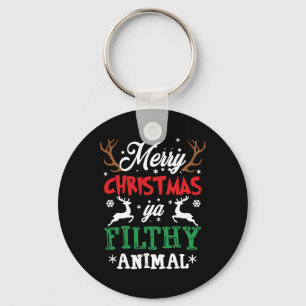 Porte-clés Joyeux animal de Noël sale Ya Xmas Pyjama