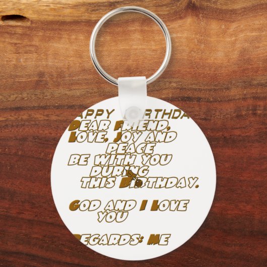 Porte-clés Joyeux anniversaire (Recto)