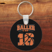 Porte-clés Joyeux anniversaire 16 ans garçons de basket-ball  (Recto)