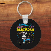 Porte-clés Joyeux Anniversaire de Pâques Bunny Cake Anniversa (Recto)