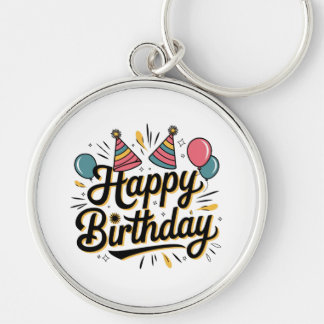 Porte-clés Joyeux Anniversaire Festif