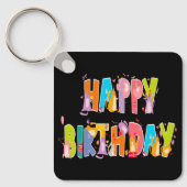 Porte-clés Joyeux anniversaire Funny Amoureux des chats Anniv (Recto)