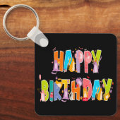 Porte-clés Joyeux anniversaire Funny Amoureux des chats Anniv (Recto)