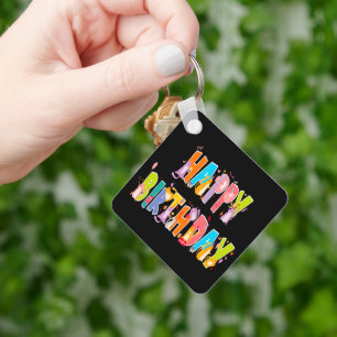 Porte-clés Joyeux anniversaire Funny Amoureux des chats Anniv