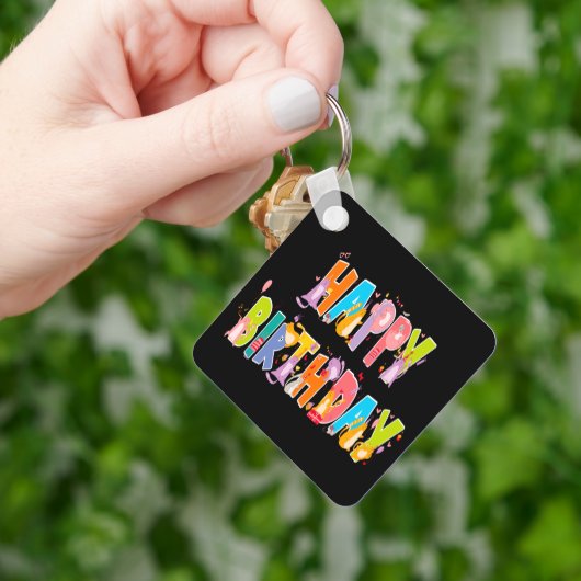 Porte-clés Joyeux anniversaire Funny Amoureux des chats Anniv (main)