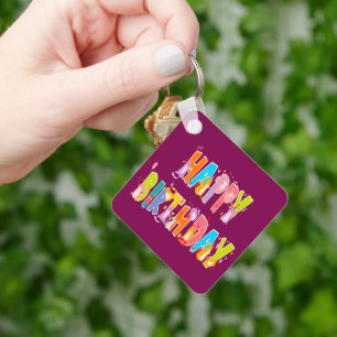 Porte-clés Joyeux anniversaire Funny Amoureux des chats Anniv