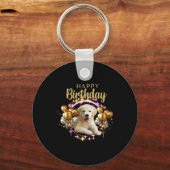 Porte-clés Joyeux anniversaire Labrador Retriever (Recto)