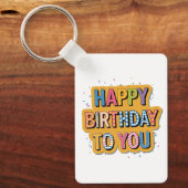 Porte-clés Joyeux Anniversaire Motif (Recto)