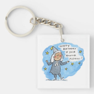 Porte-clés Joyeux anniversaire si votre honneur le permet