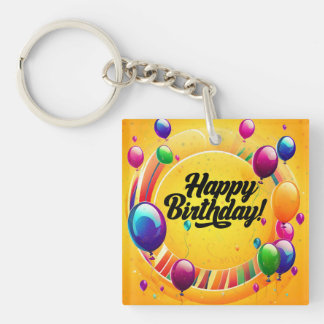 Porte-clés Joyeux Anniversaire Vibrant