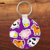 Porte-clés Joyeux arrière - plan agricole, porte - clé (Recto)