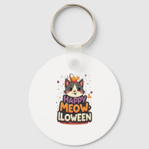 Porte-clés Joyeux chat Meow-lloween