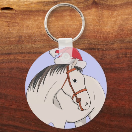 Porte-clés Joyeux Cheval de Noël (Verso)