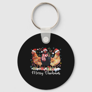 Porte-clés Joyeux Chickmas Noël Poulet Coquette Poulet 