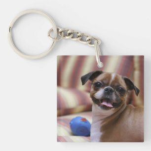 Porte-clés Joyeux chien avec jouet