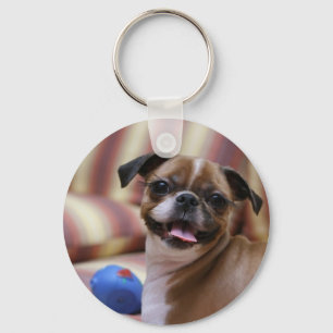 Porte-clés Joyeux chien avec jouet