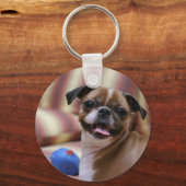 Porte-clés Joyeux chien avec jouet (Recto)