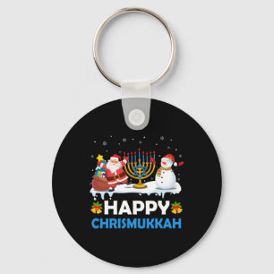 Porte-clés Joyeux Chrismukkah Hanukkah Amusement Joyeux Noël