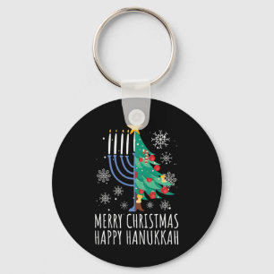 Porte-clés Joyeux Chrismukkah Joyeux Noël Hanukkah 