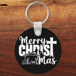 Porte-clés Joyeux Christ Mas chrétien Noël Jésus Famille 