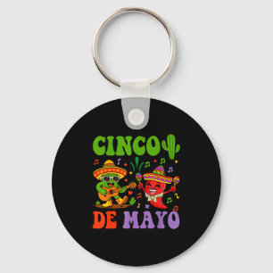 Porte-clés Joyeux cinco de mayo mexicain cactus et poivre