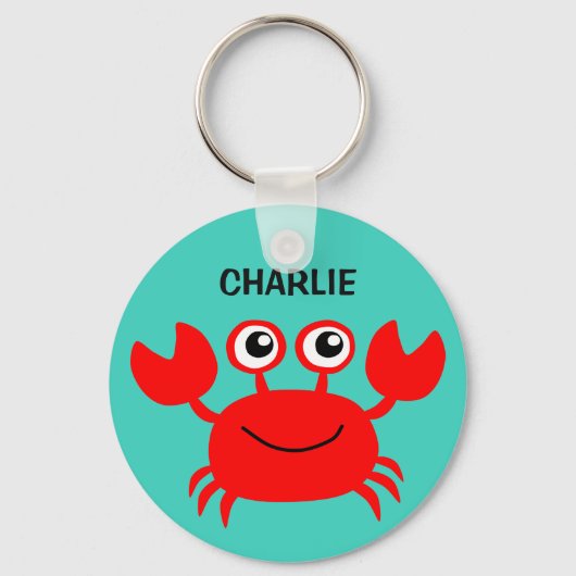 Porte-clés Joyeux Crabe porte - clés personnalisés (Recto)
