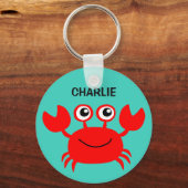 Porte-clés Joyeux Crabe porte - clés personnalisés (Recto)