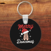 Porte-clés Joyeux danseurs de ballet enseignant Noël Dan (Recto)