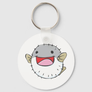 Porte-clés Joyeux dessin de poisson à la pâte