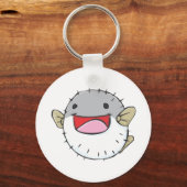 Porte-clés Joyeux dessin de poisson à la pâte (Recto)