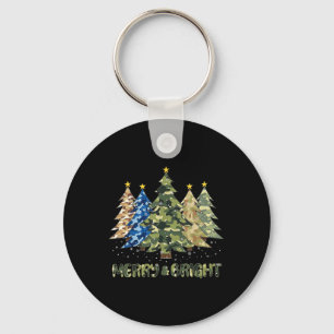 Porte-clés Joyeux Et Lumineux Camo Arbre De Noël Joyeux Noël