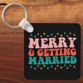 Porte-clés Joyeux Et Se Marier Couple Noël Super (Recto)