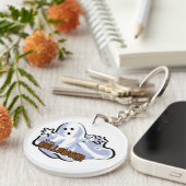 Porte-clés Joyeux fantôme d'Halloween (Devant Droit)