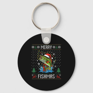 Porte-clés Joyeux Fish Noël B Poisson Pêche de Noël Sweat Ugl