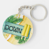 Porte-clés Joyeux Flamant rose VOIR DE RETOUR (Dos)