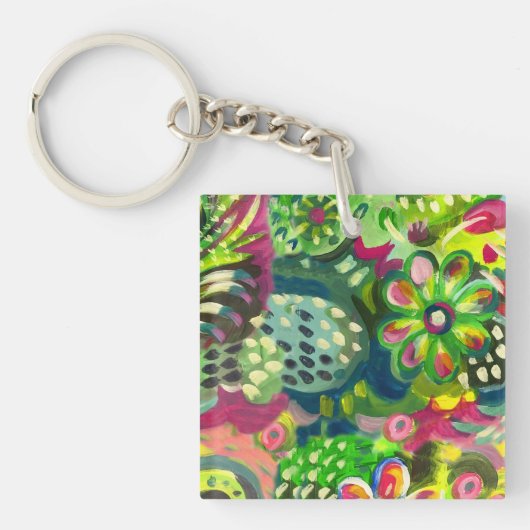Porte-clés Joyeux floral (Devant)