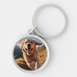 Porte-clés Joyeux Golden Retriever en cours