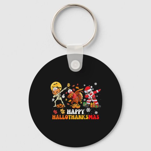 Porte-clés Joyeux HalloMerciMas Infirmière Halloween Thanksgi (Recto)